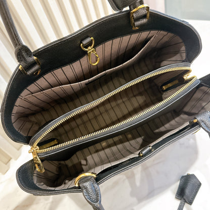 LV Montaigne MM in Black Empreinte Leather