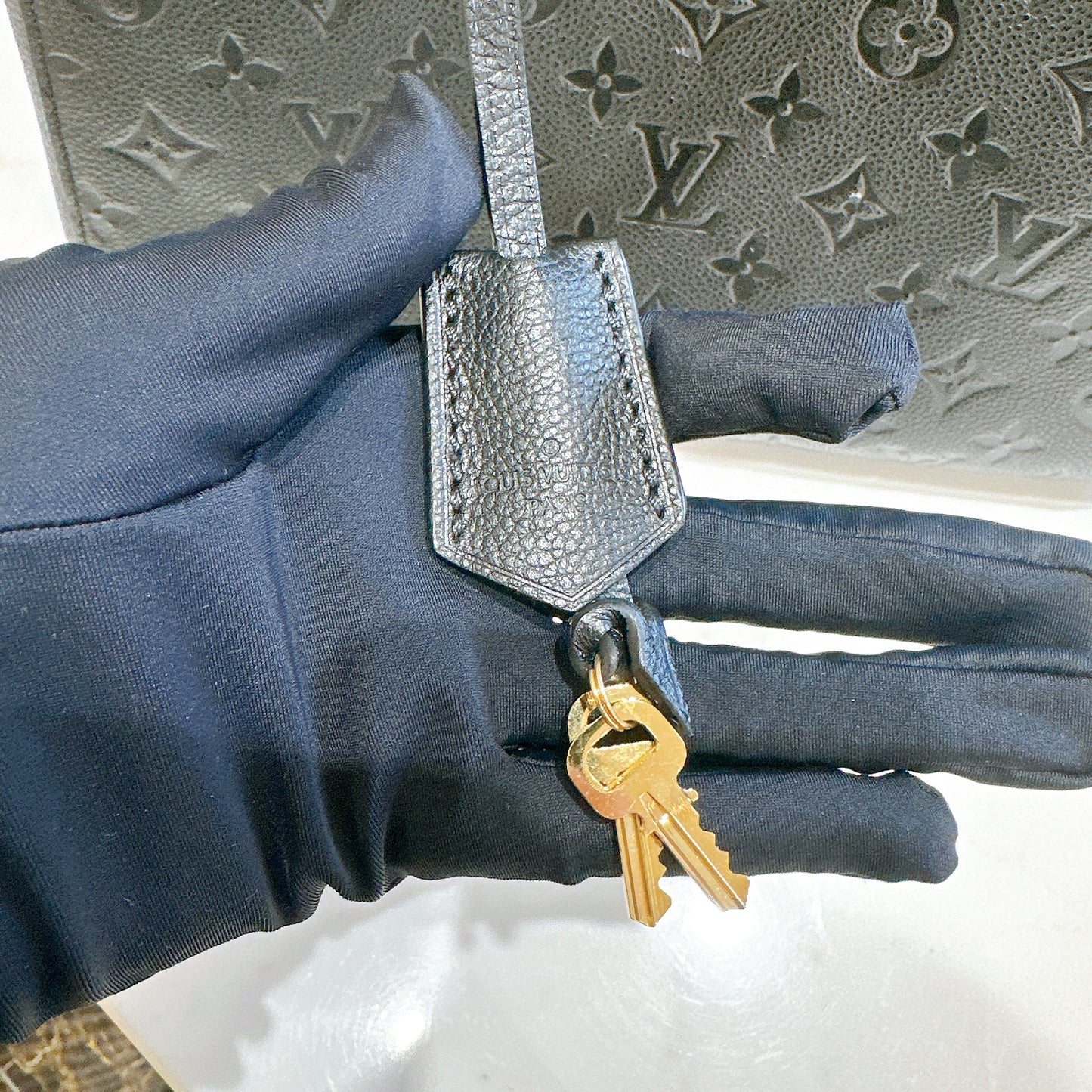LV Montaigne MM in Black Empreinte Leather