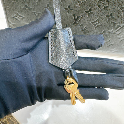 LV Montaigne MM in Black Empreinte Leather