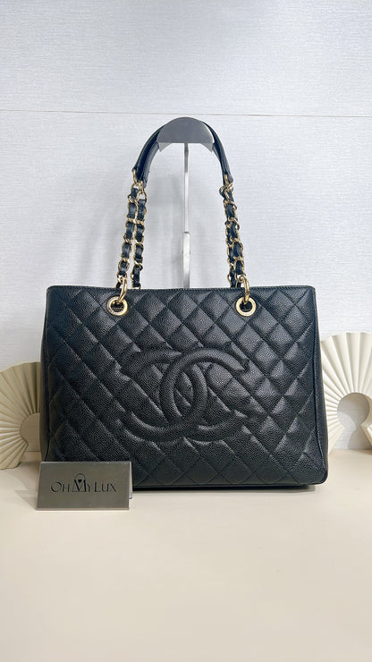 Chanel GST in Black Caviar GHW