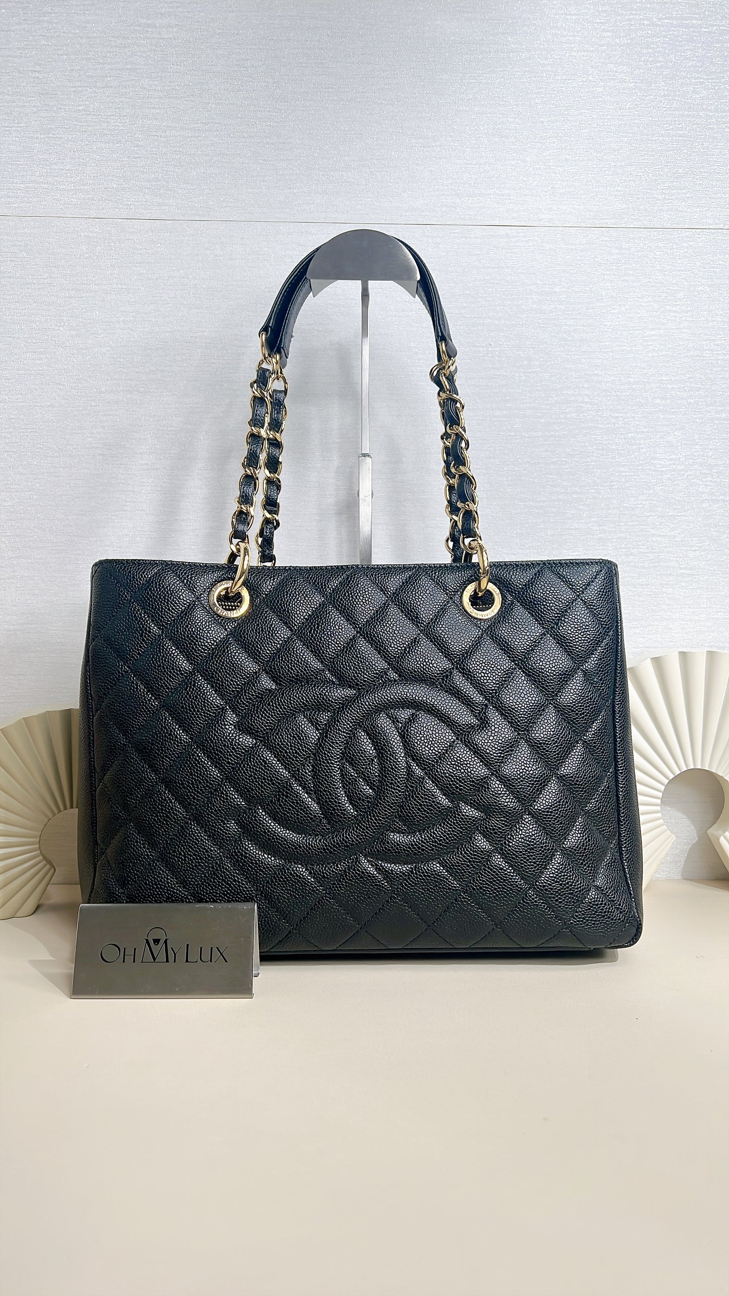 Chanel GST in Black Caviar GHW