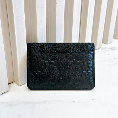 LV Card Holder in Black Empreinte Leather