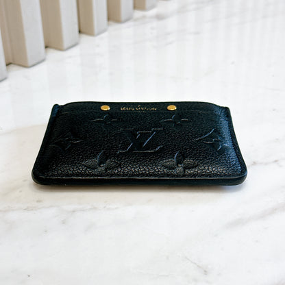 LV Card Holder in Black Empreinte Leather