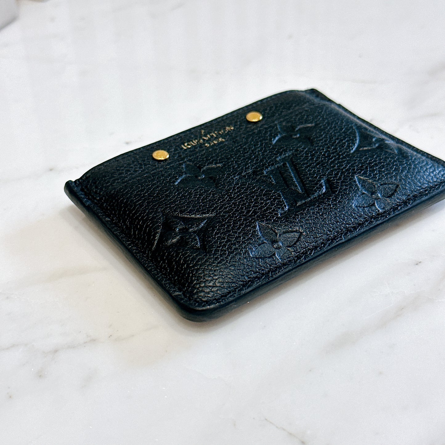 LV Card Holder in Black Empreinte Leather