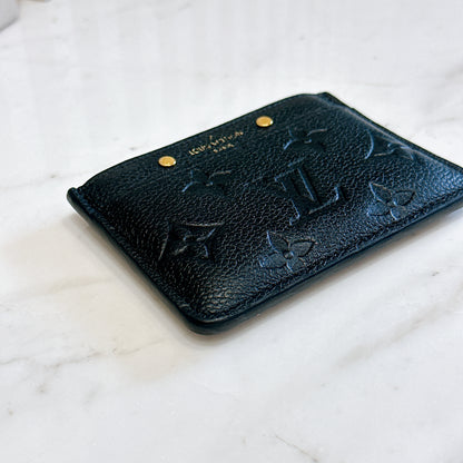LV Card Holder in Black Empreinte Leather