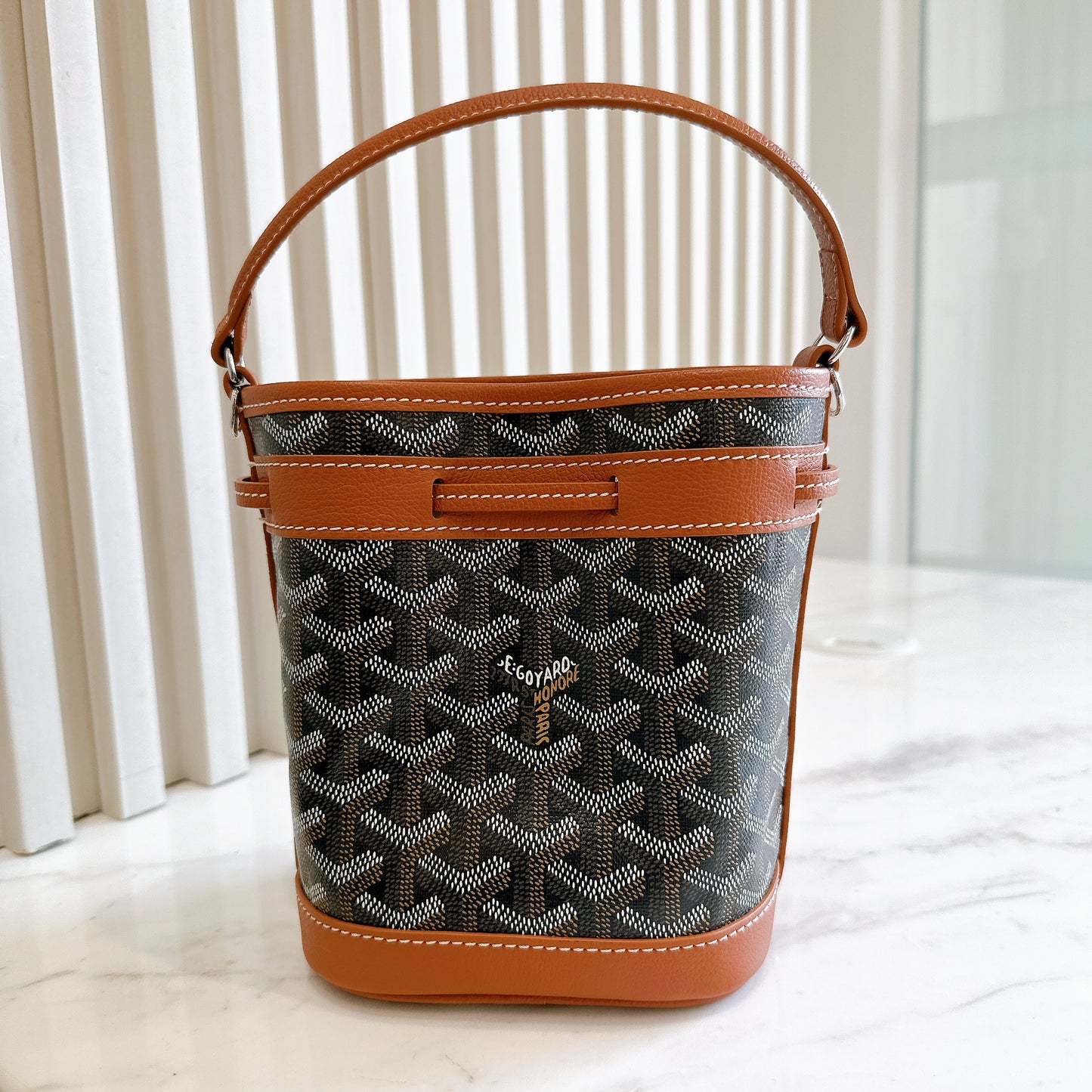 Goyard Petit Flot in Tan And Black