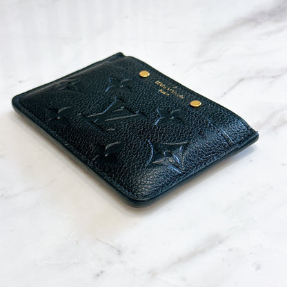 LV Card Holder in Black Empreinte Leather
