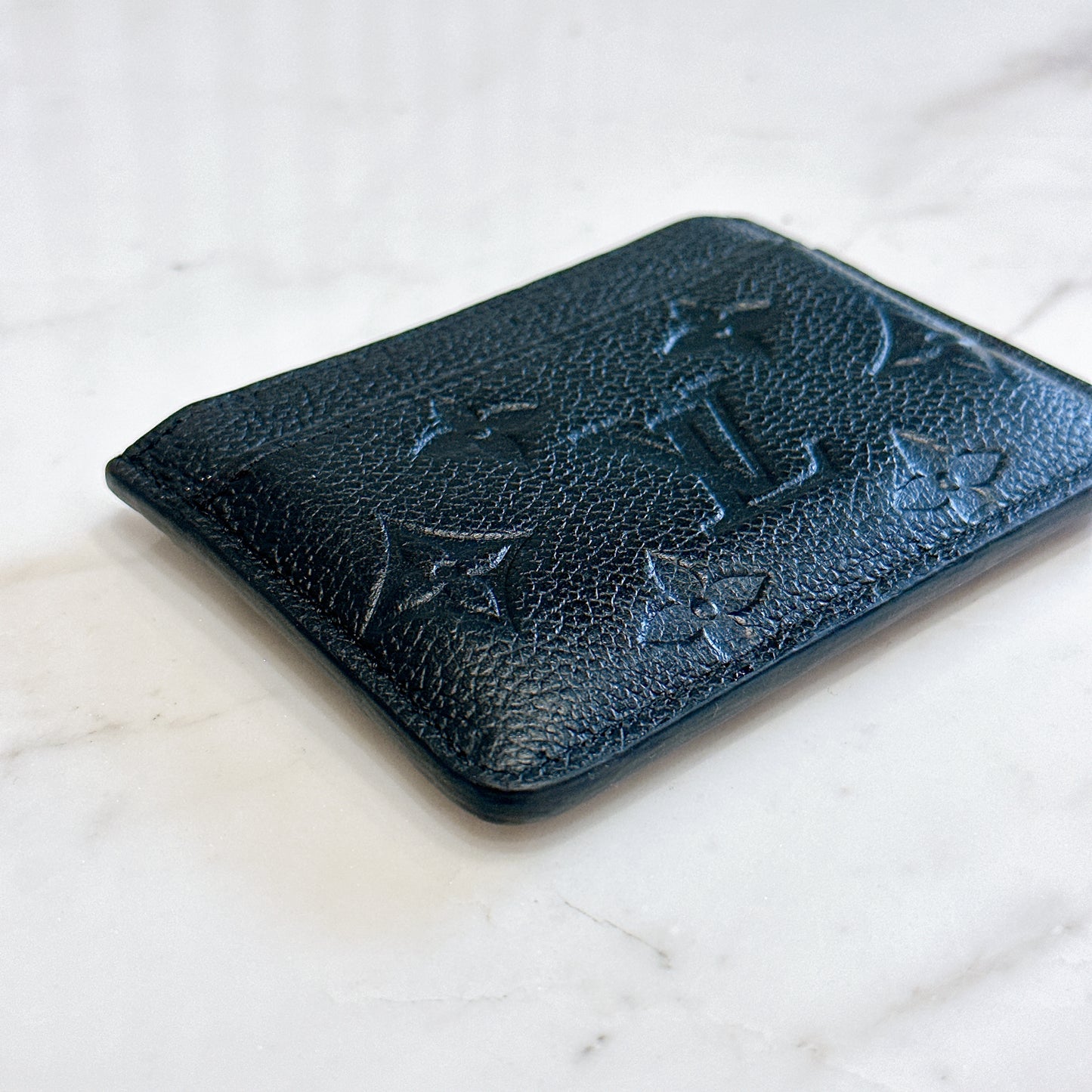 LV Card Holder in Black Empreinte Leather