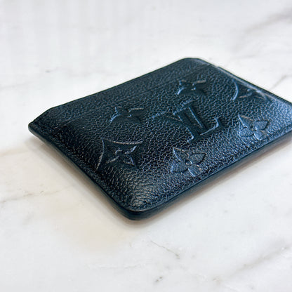 LV Card Holder in Black Empreinte Leather