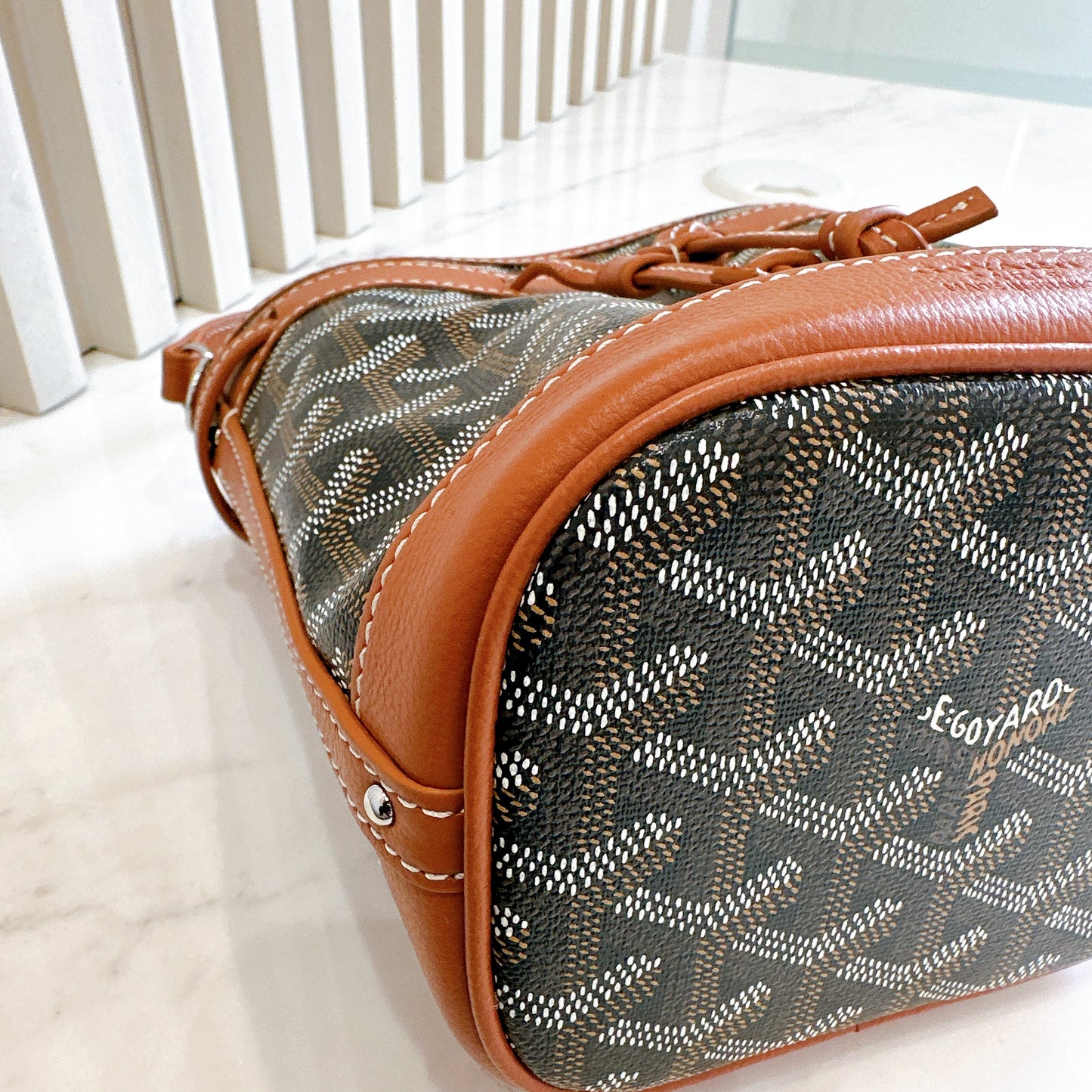 Goyard Petit Flot in Tan And Black