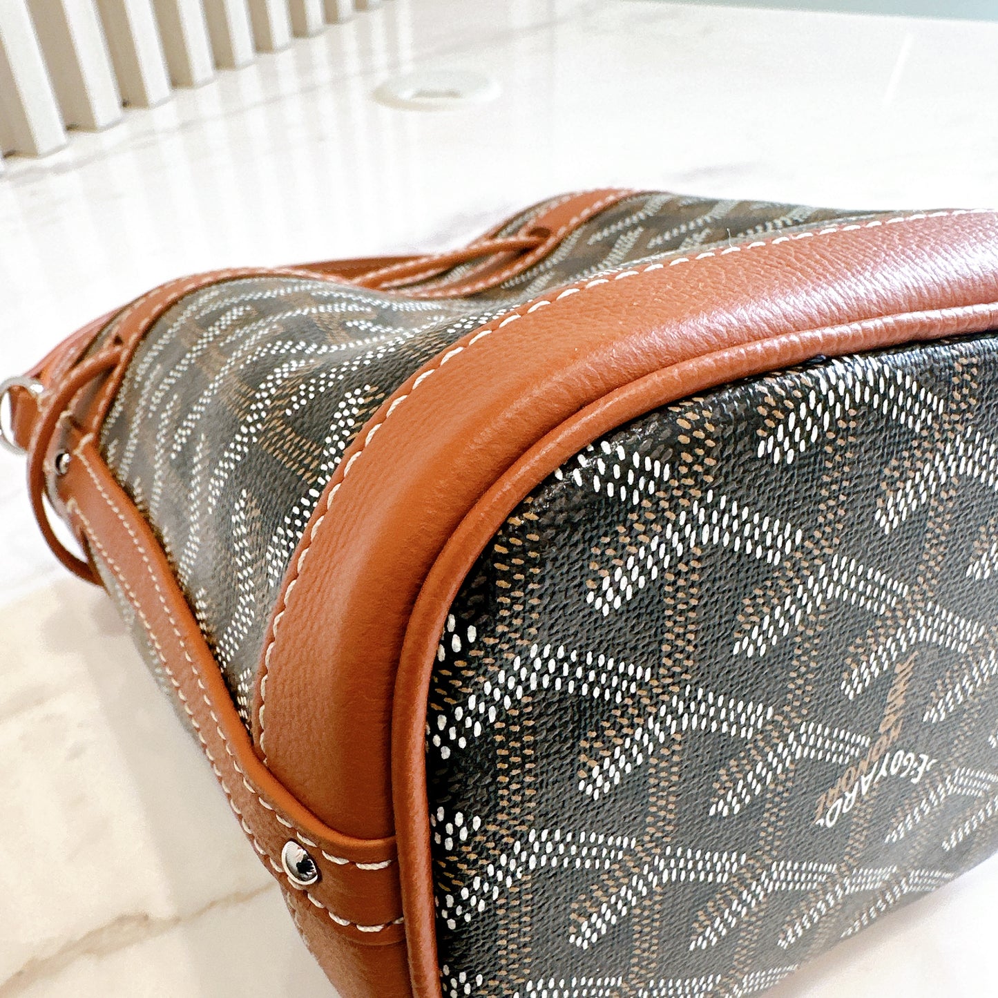 Goyard Petit Flot in Tan And Black