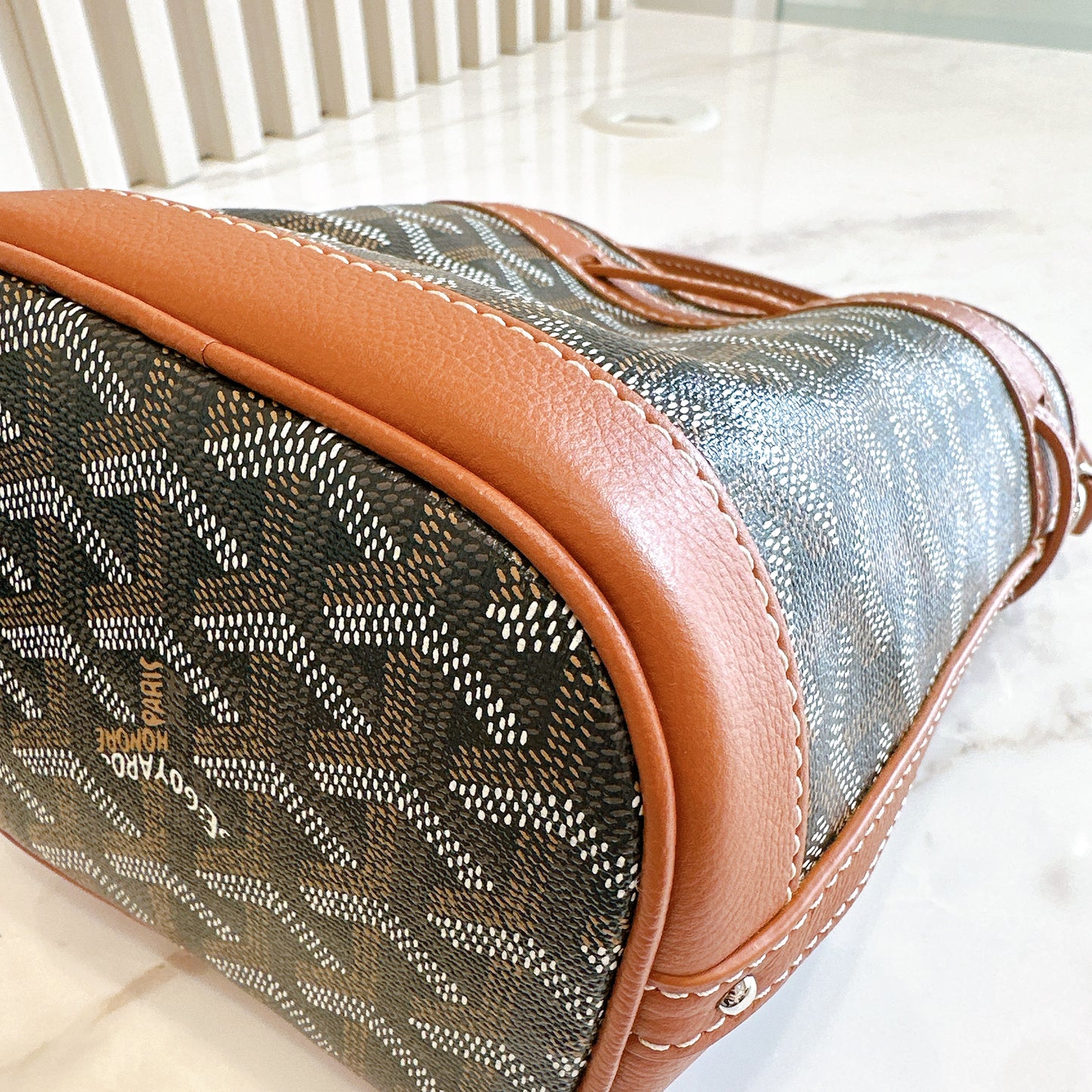 Goyard Petit Flot in Tan And Black