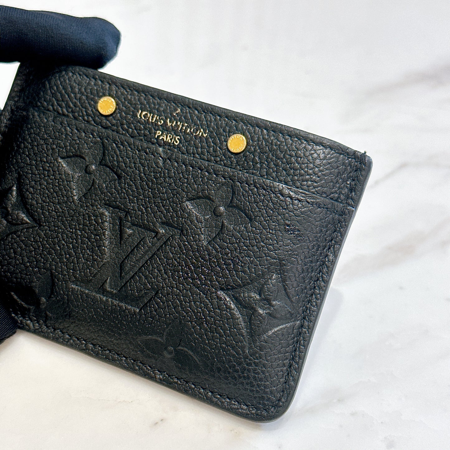 LV Card Holder in Black Empreinte Leather
