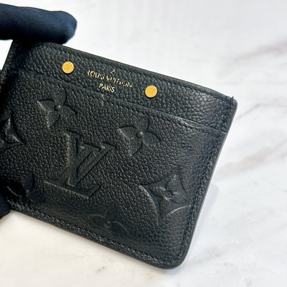 LV Card Holder in Black Empreinte Leather