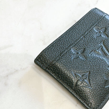 LV Card Holder in Black Empreinte Leather