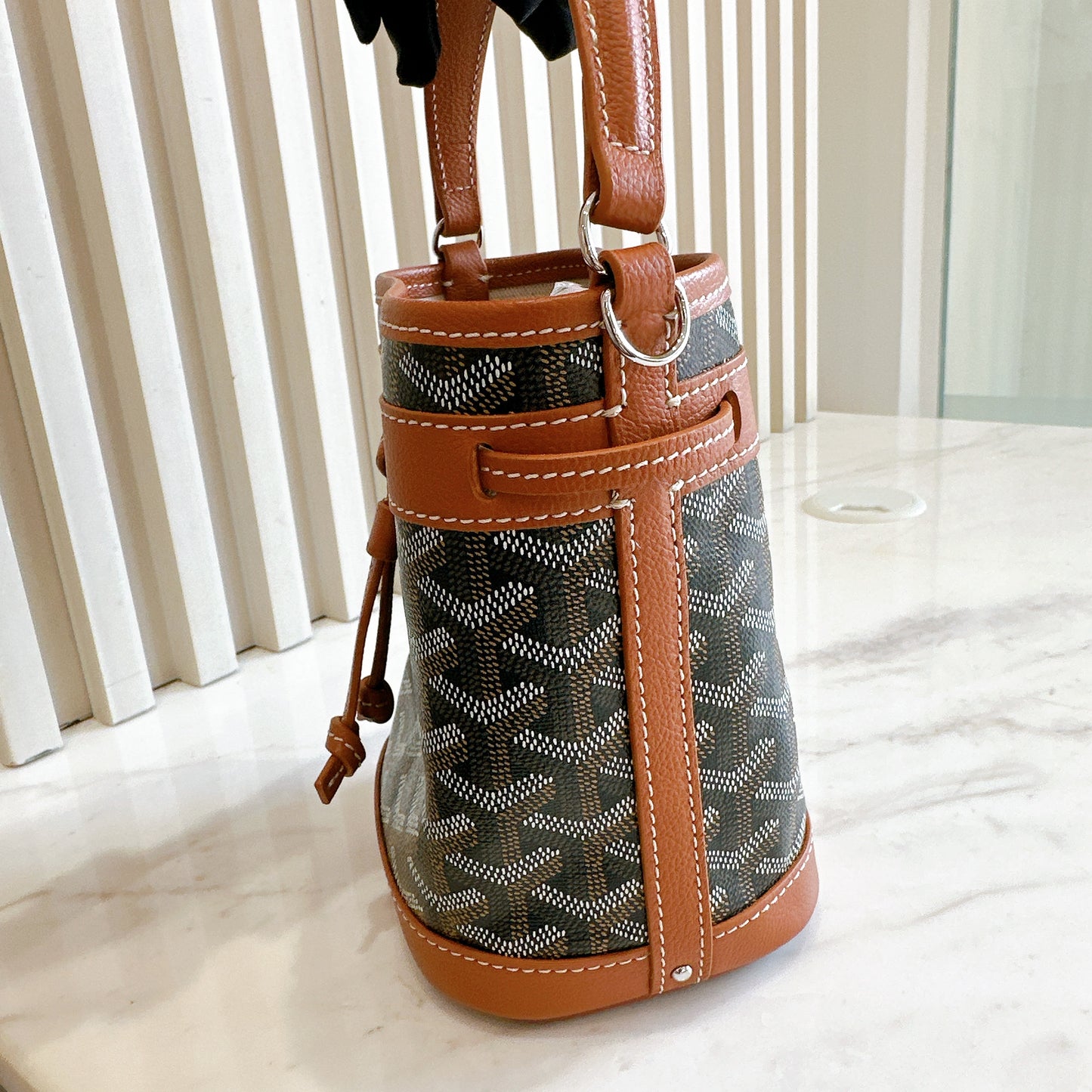 Goyard Petit Flot in Tan And Black