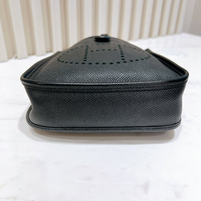 Hermes Mini Evelyne Epsom Noir PHW