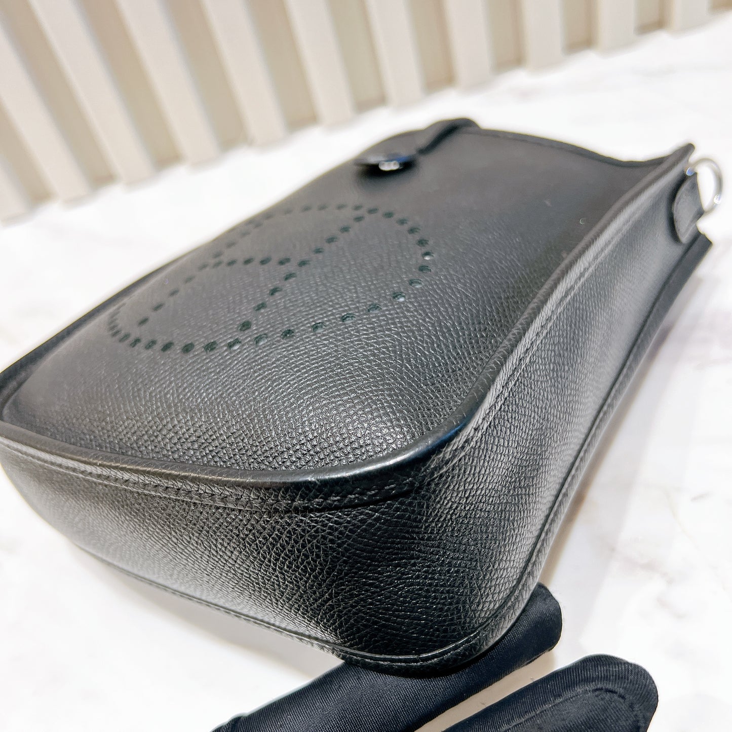 Hermes Mini Evelyne Epsom Noir PHW