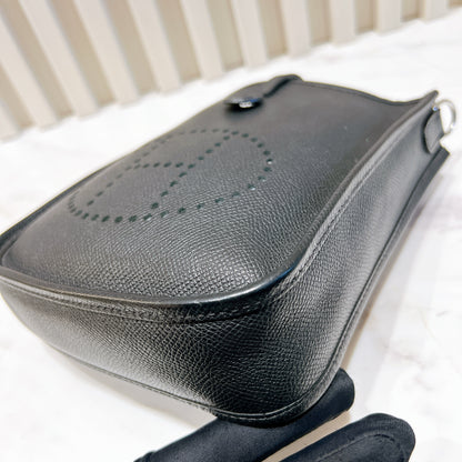 Hermes Mini Evelyne Epsom Noir PHW