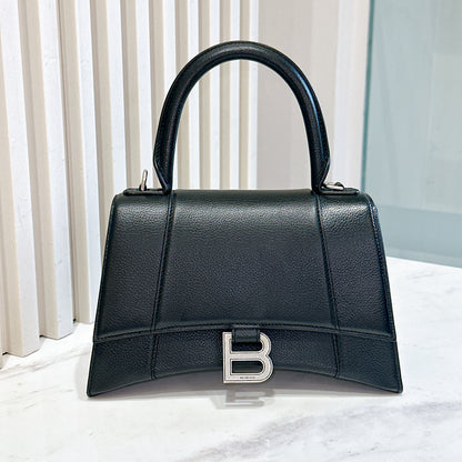 Balenciaga Hourglass Black Small in Calfskin