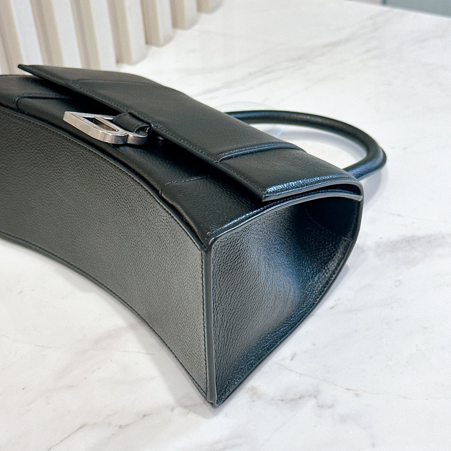 Balenciaga Hourglass Black Small in Calfskin