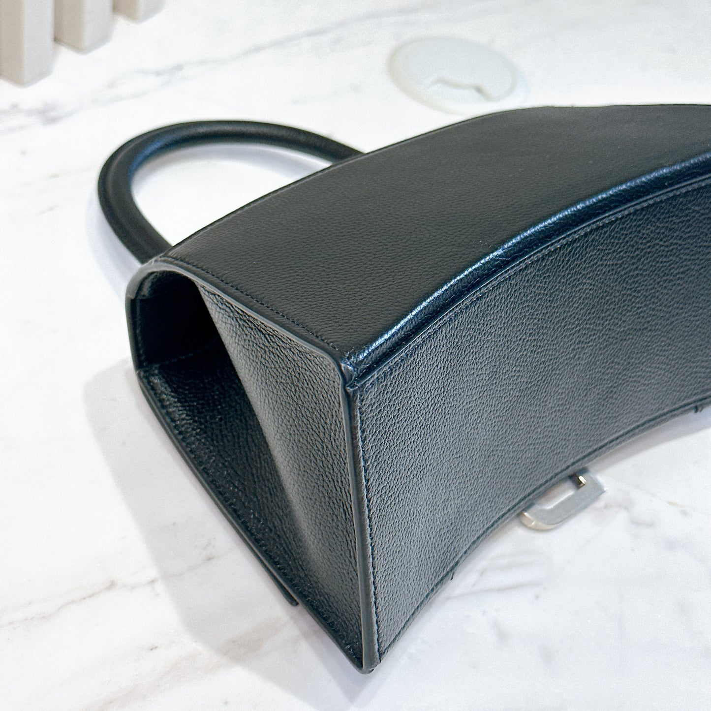 Balenciaga Hourglass Black Small in Calfskin