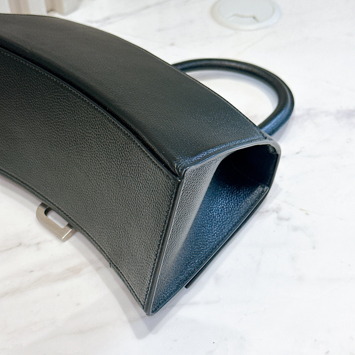 Balenciaga Hourglass Black Small in Calfskin