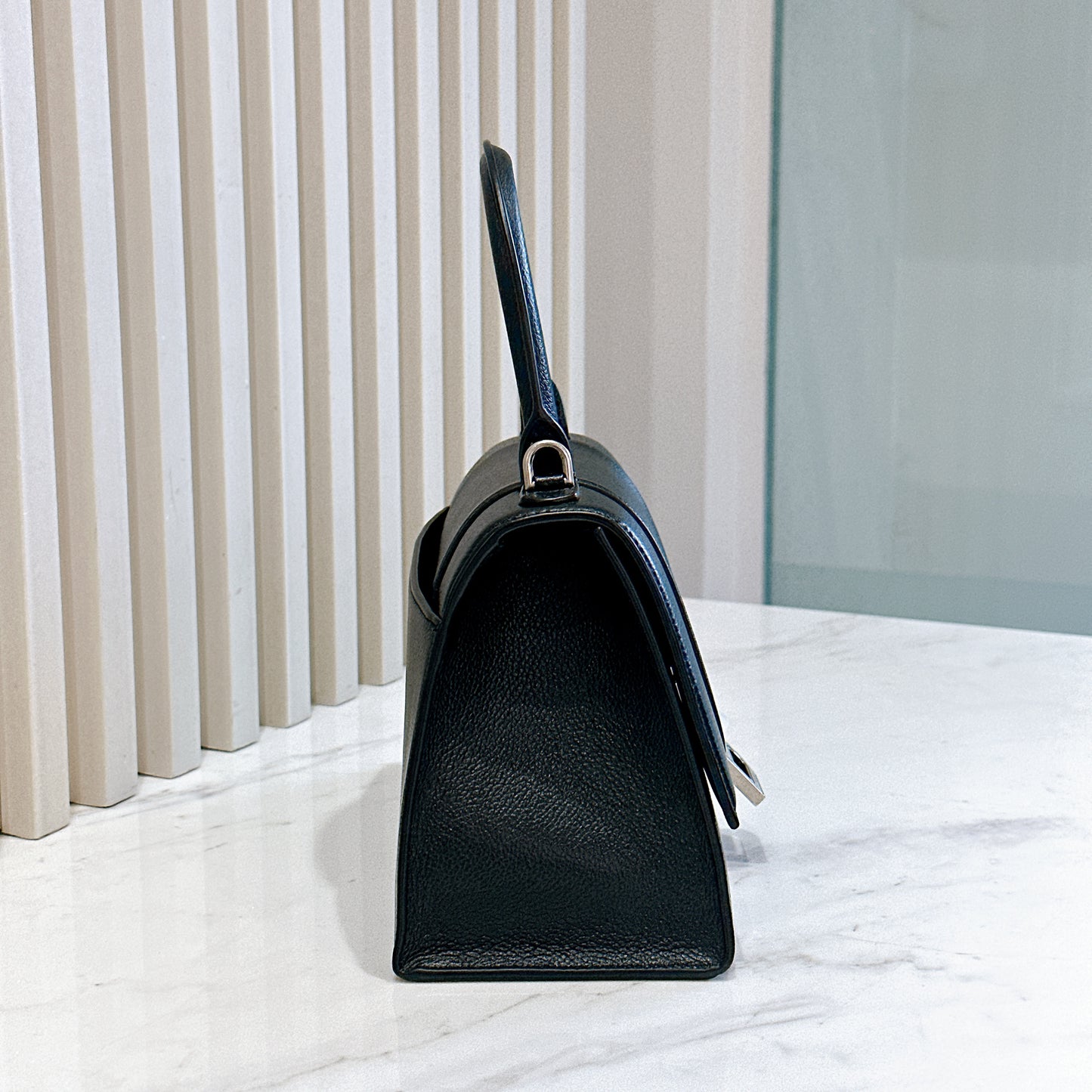 Balenciaga Hourglass Black Small in Calfskin
