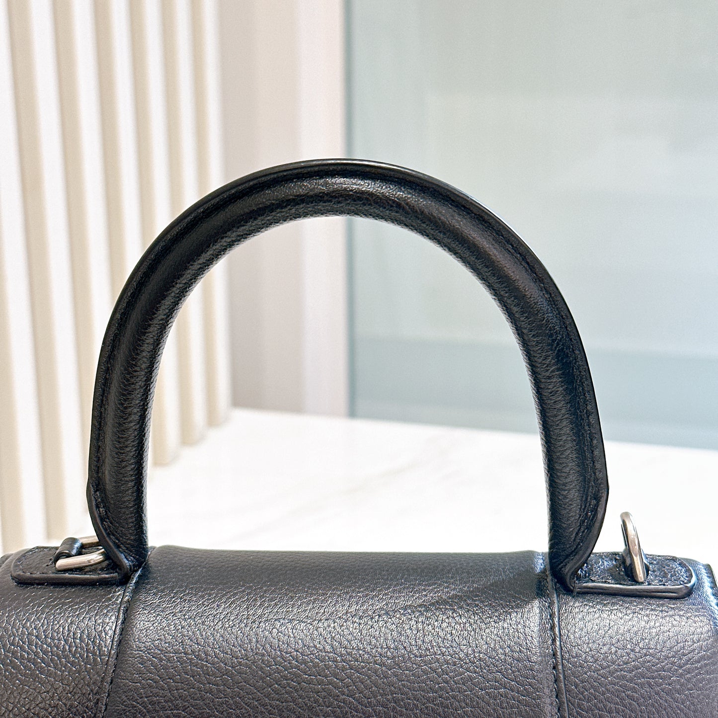 Balenciaga Hourglass Black Small in Calfskin