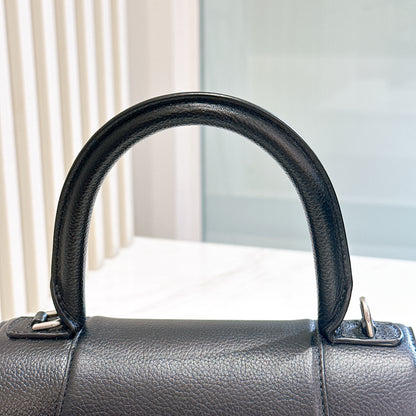 Balenciaga Hourglass Black Small in Calfskin