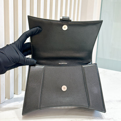 Balenciaga Hourglass Black Small in Calfskin