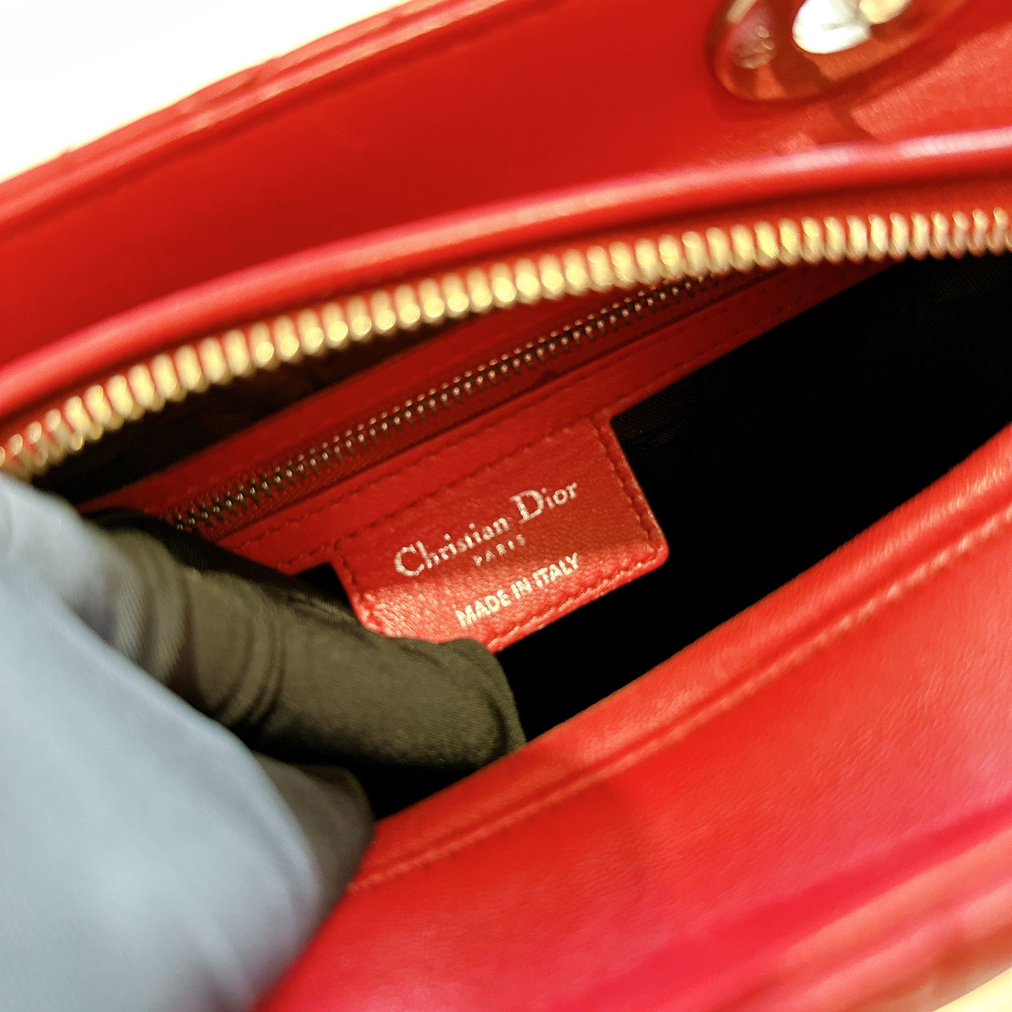 Lady Dior Medium In Red