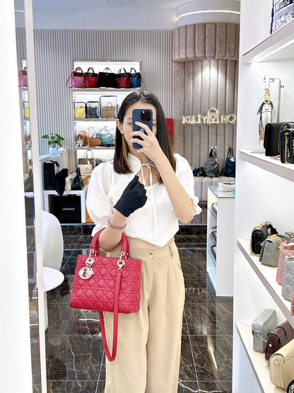 Lady Dior Medium In Red