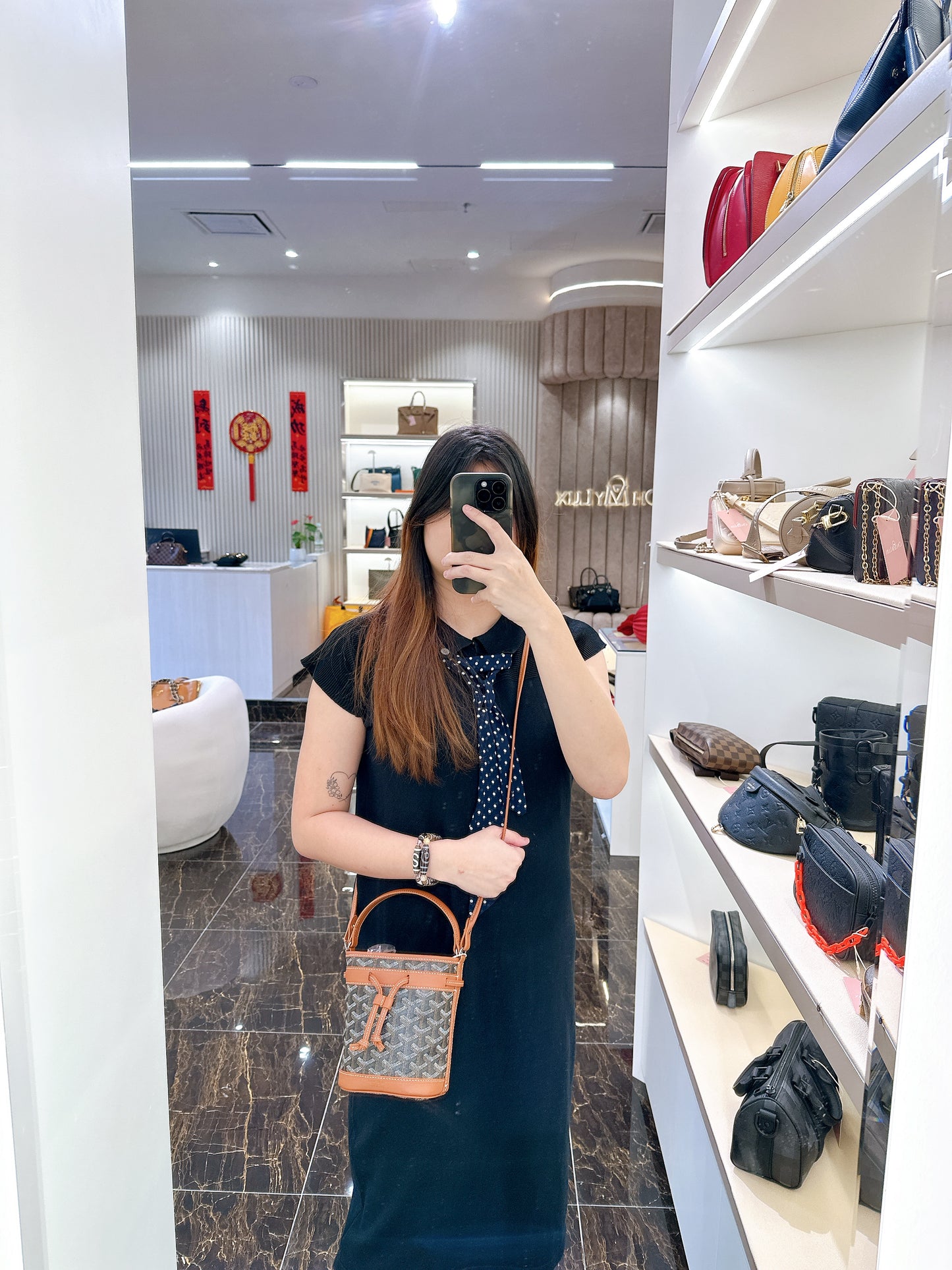 Goyard Petit Flot in Tan And Black