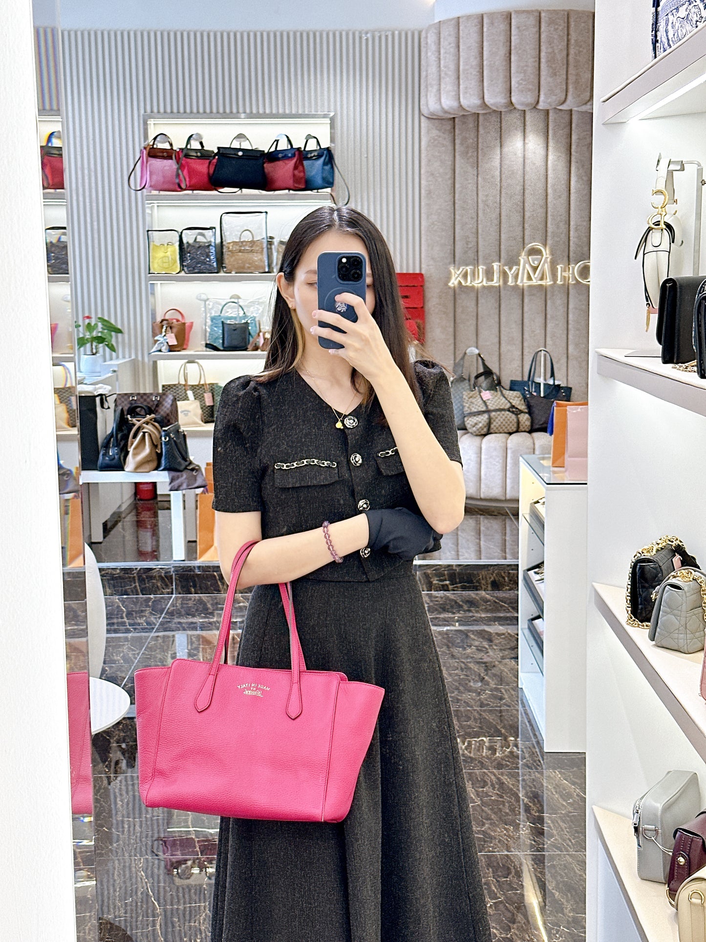 Gucci Swing Pink Tote Bag
