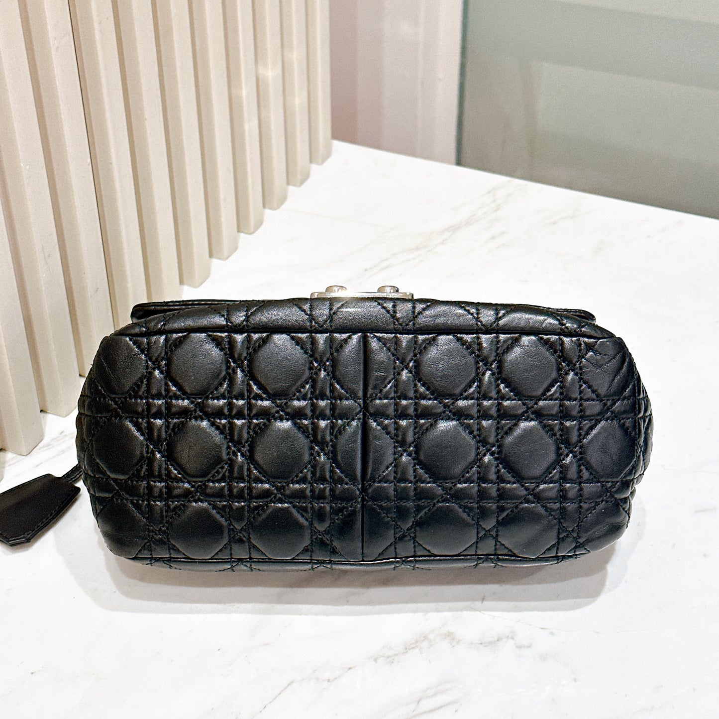 Dior New Lock Cannage Shoulder Bag in Black