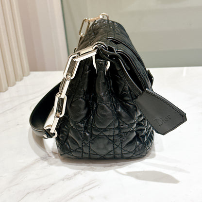 Dior New Lock Cannage Shoulder Bag in Black