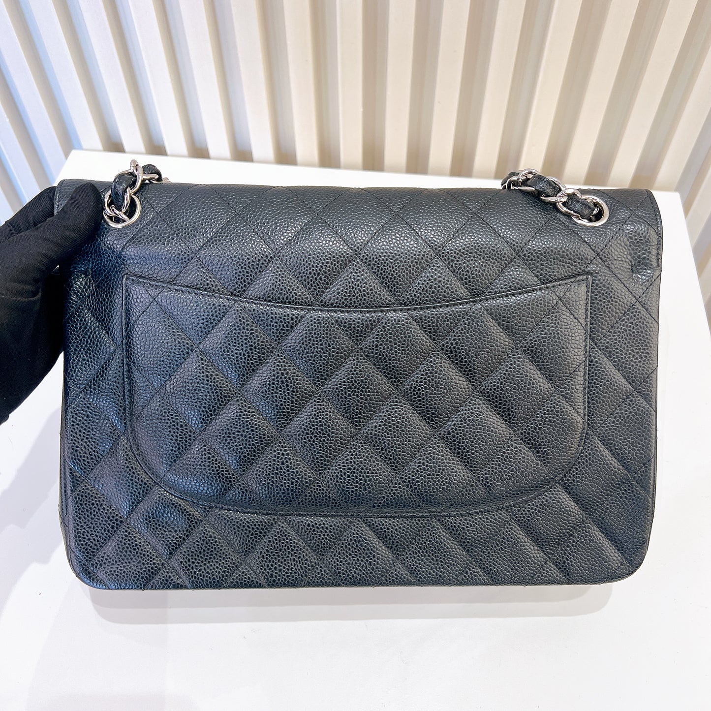 Chanel Classic Jumbo Caviar in Black SHW