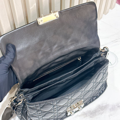 Dior New Lock Cannage Shoulder Bag in Black