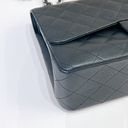 Chanel Classic Jumbo Caviar in Black SHW