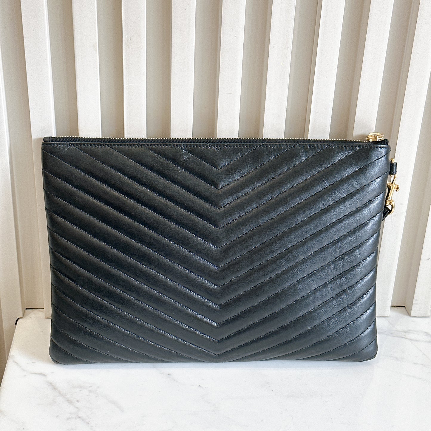 YSL Cassandre Clutch in Black