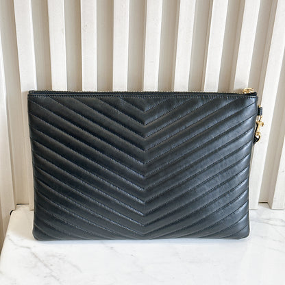 YSL Cassandre Clutch in Black