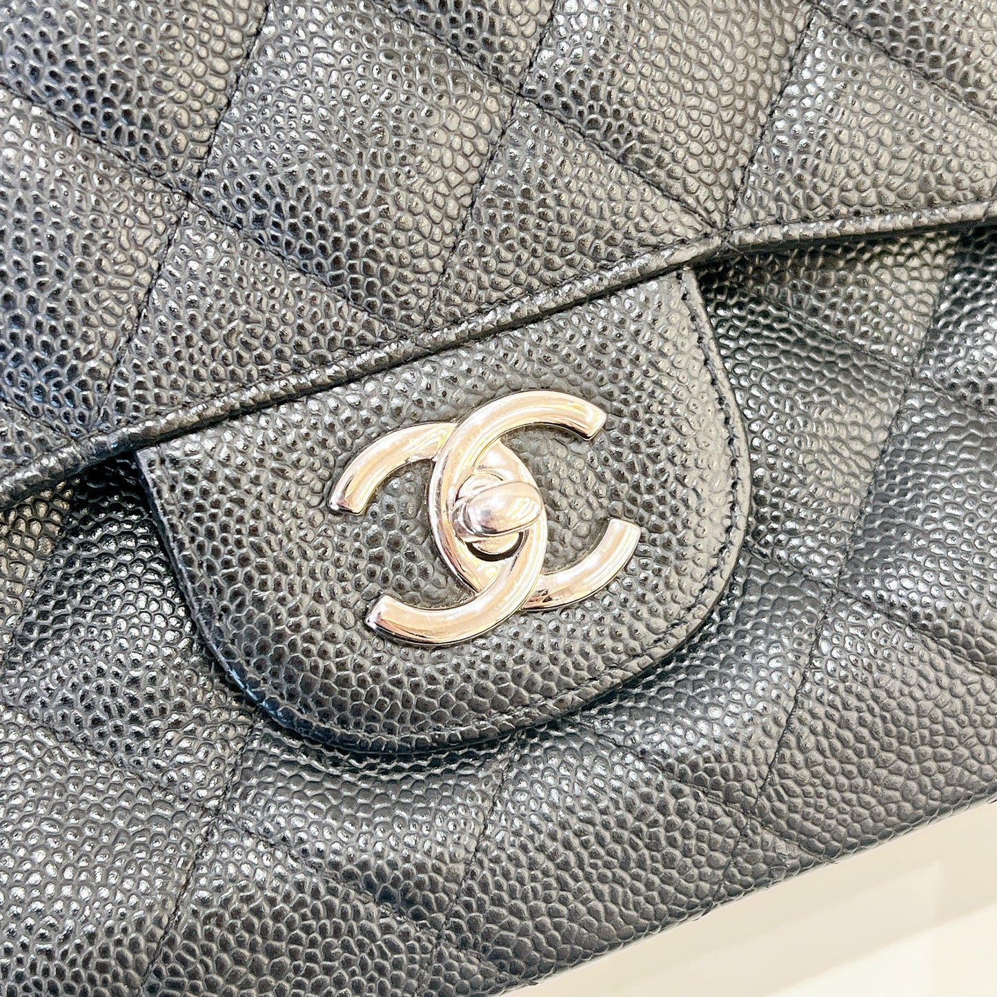 Chanel Classic Jumbo Caviar in Black SHW