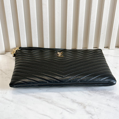 YSL Cassandre Clutch in Black