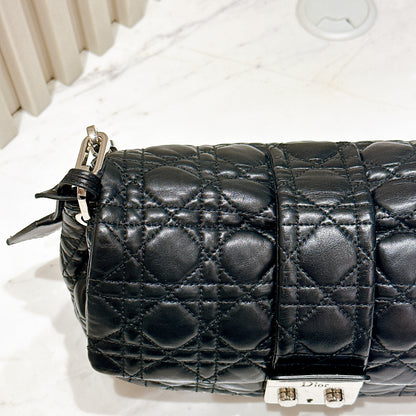 Dior New Lock Cannage Shoulder Bag in Black
