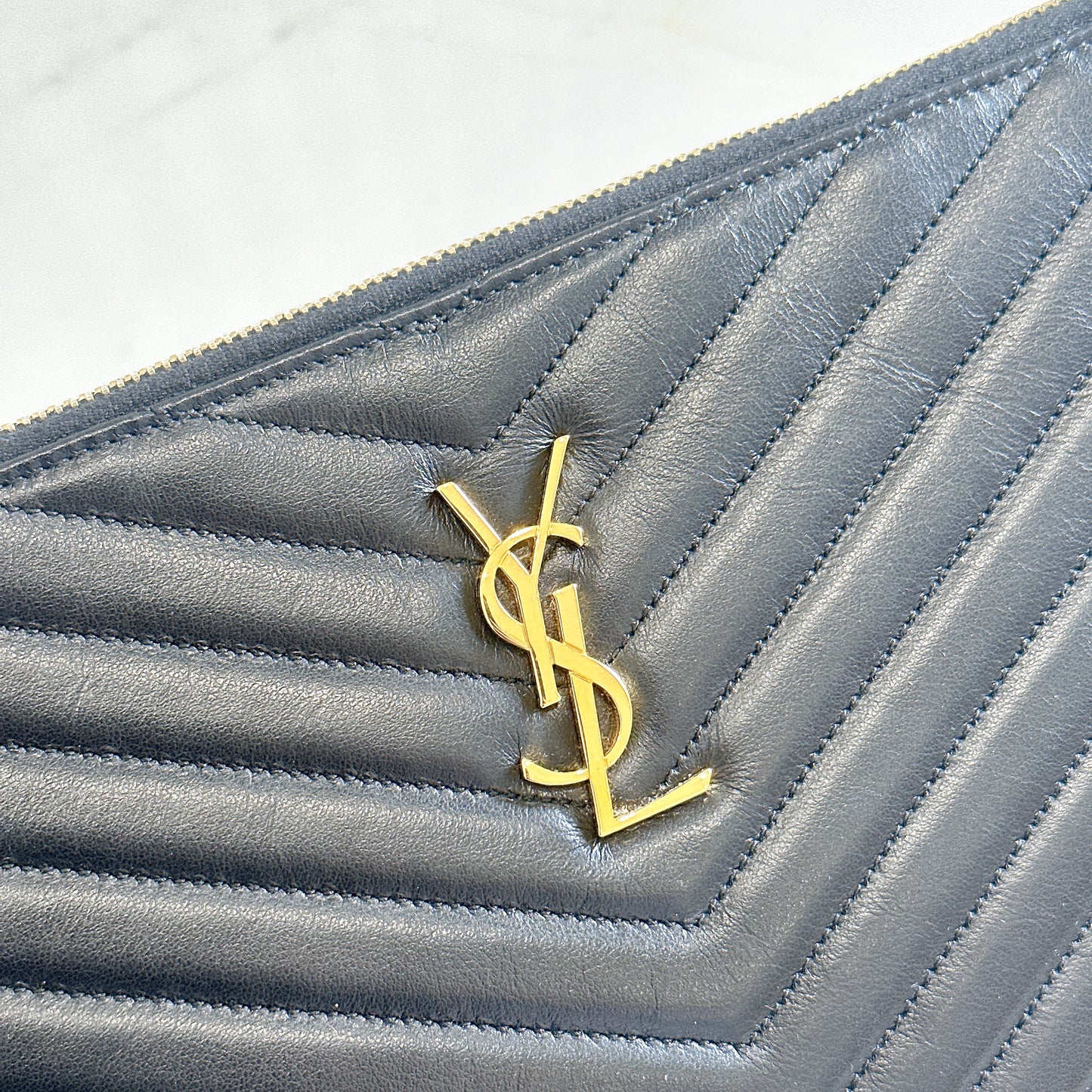 YSL Cassandre Clutch in Black