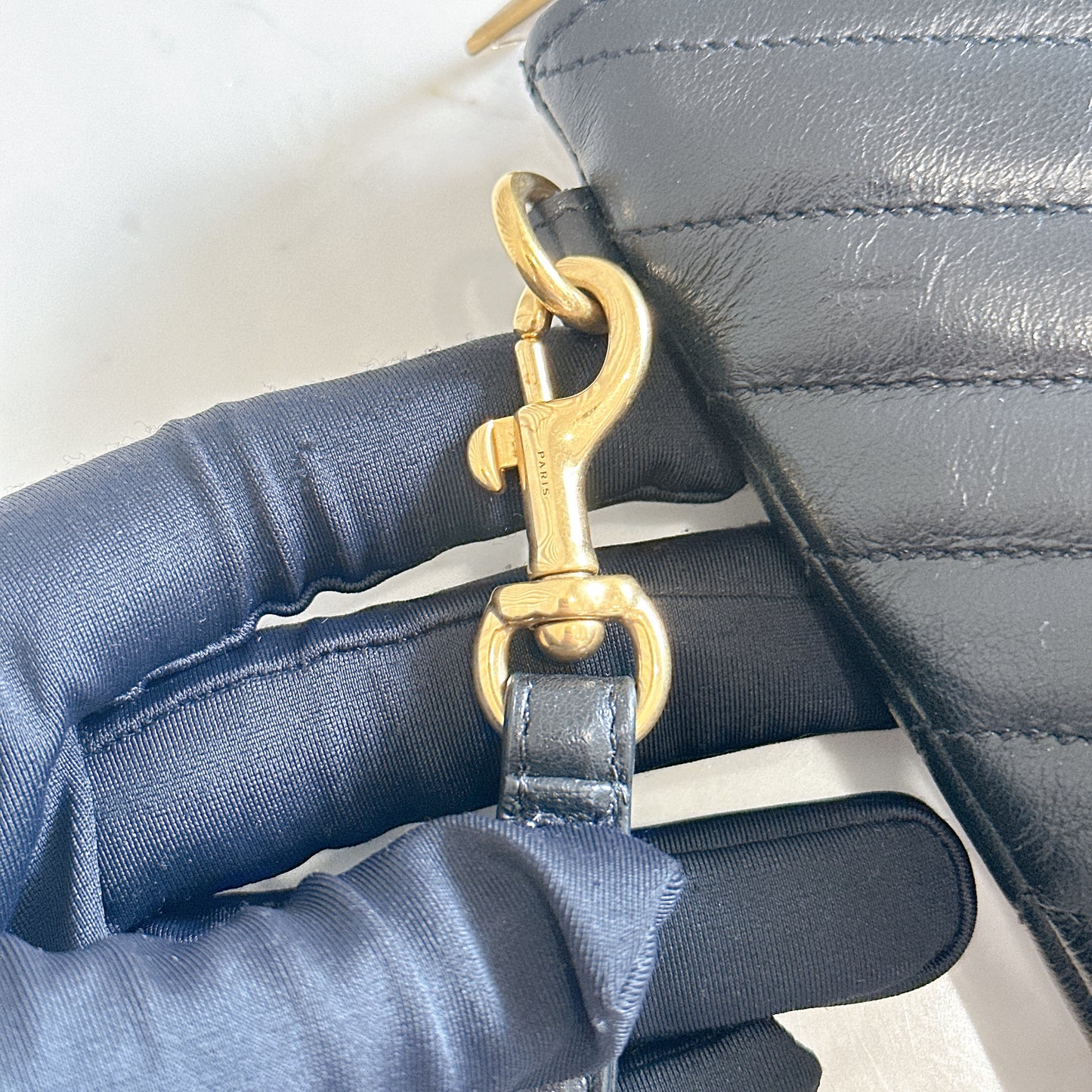 YSL Cassandre Clutch in Black
