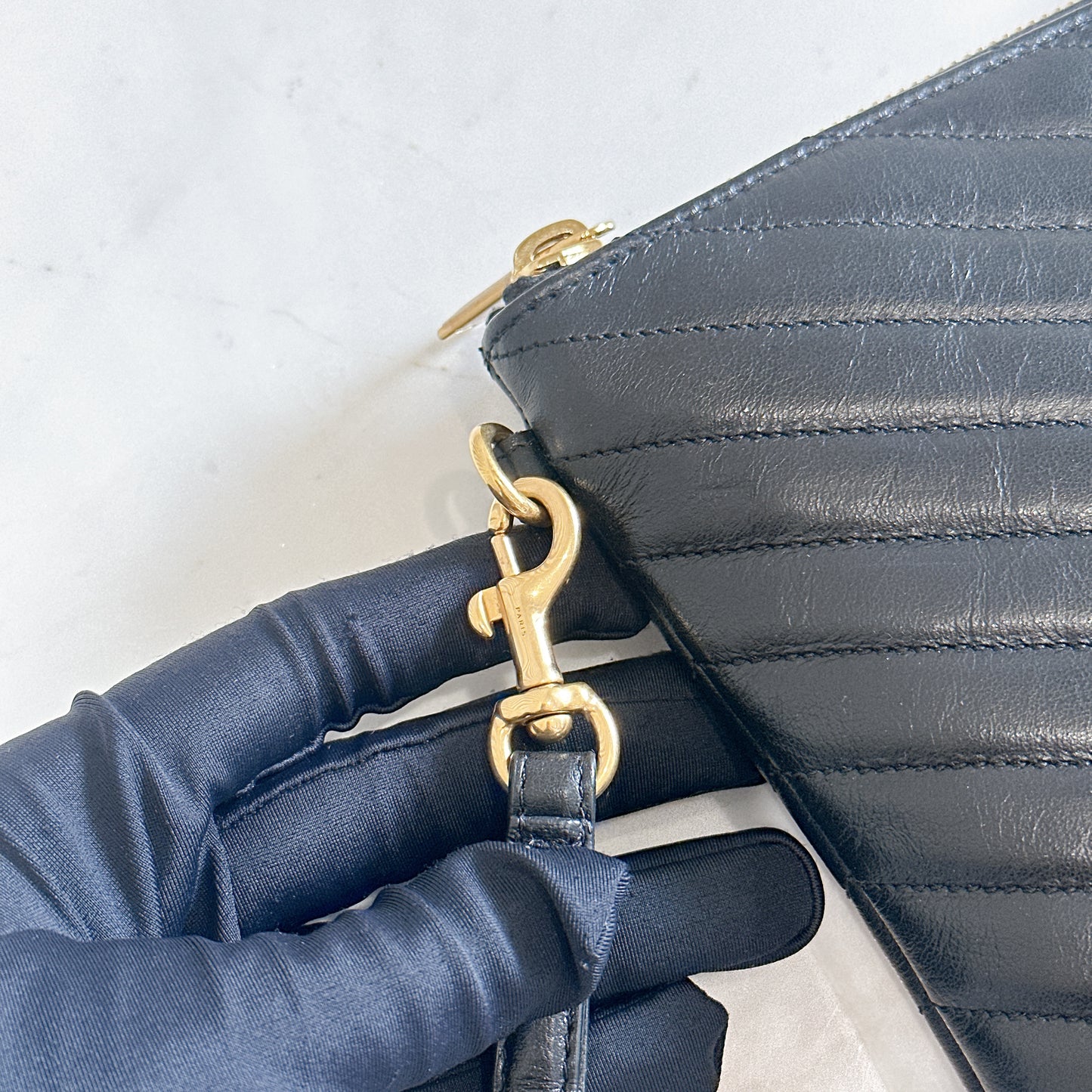YSL Cassandre Clutch in Black