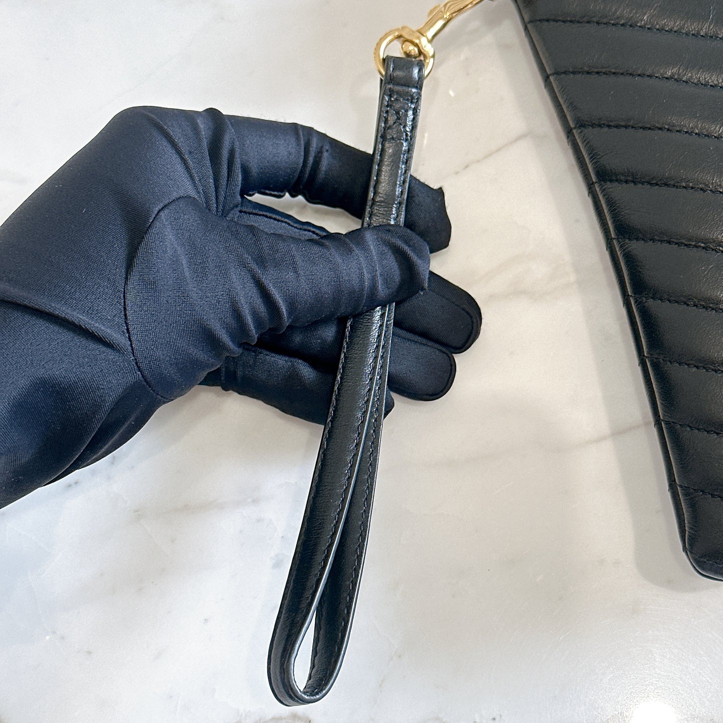 YSL Cassandre Clutch in Black