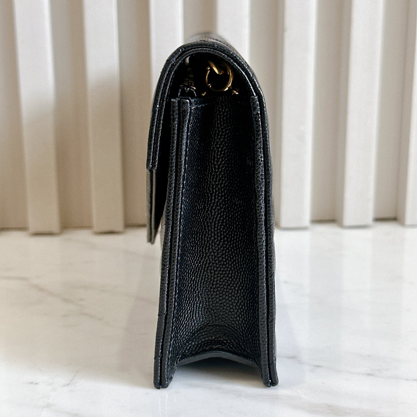 YSL Wallet On Chain Small in Black GHW